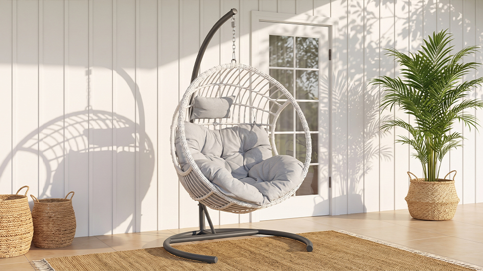 Round Rattan Salıncak